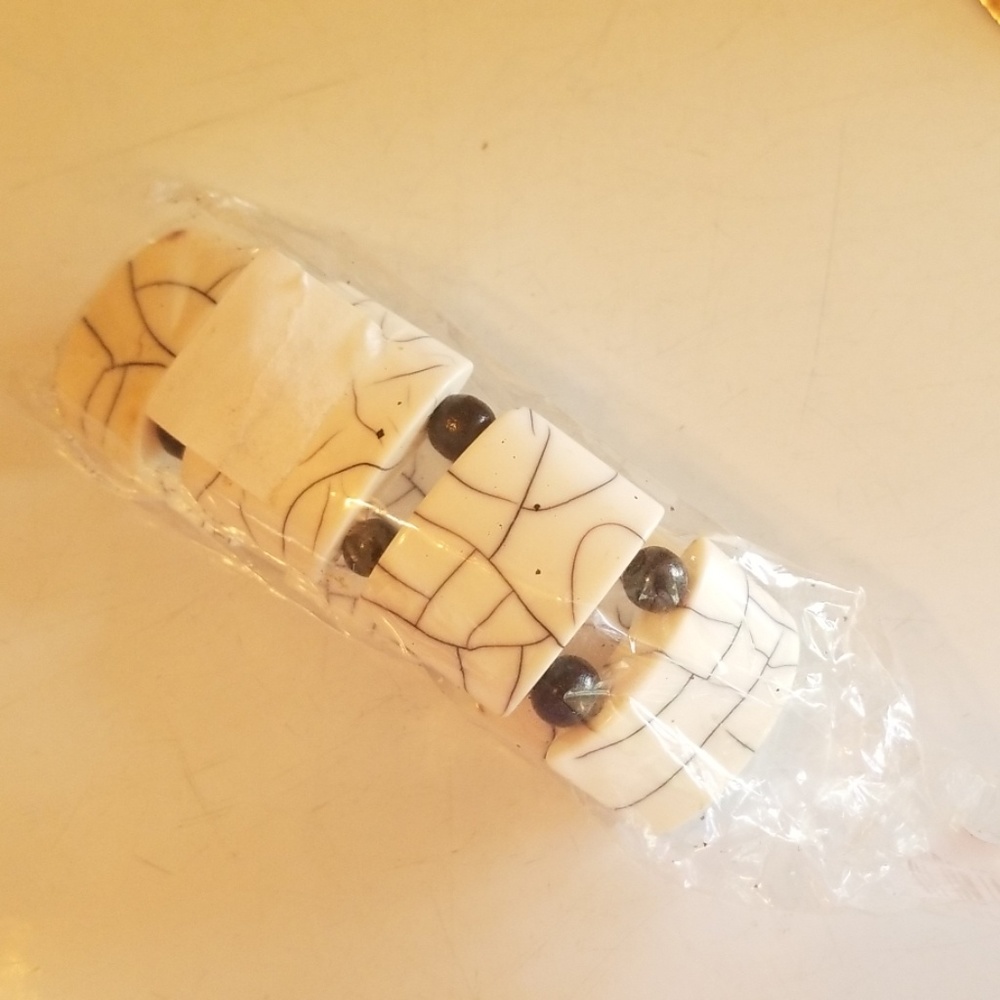 Large white bone bracelet